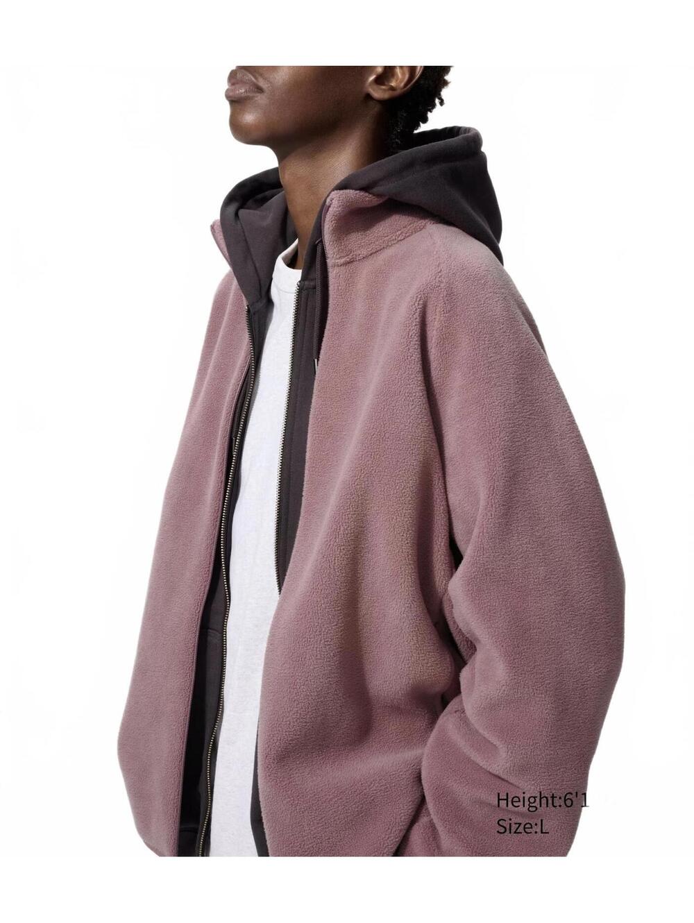 Uniqlo Fleece Full-Zip Jacket NWT Purple Unisex Medium